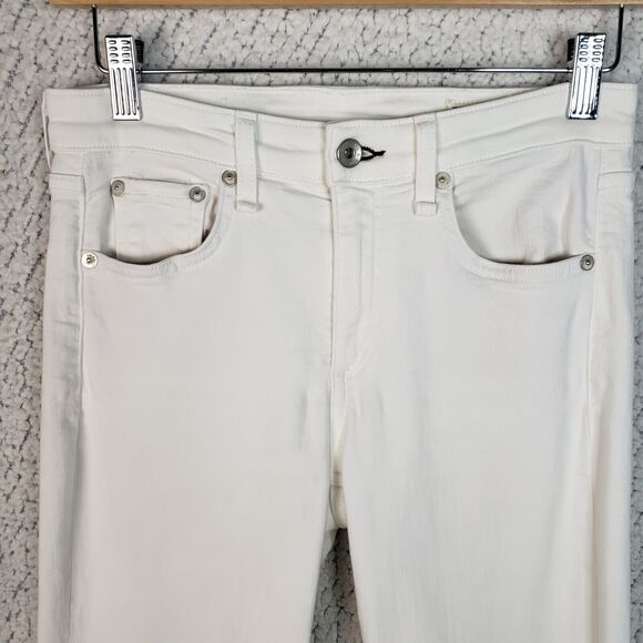 Rag and Bone Skinny Jeans Women 28 White Stretch High Rise Minimalist - Picture 3 of 11